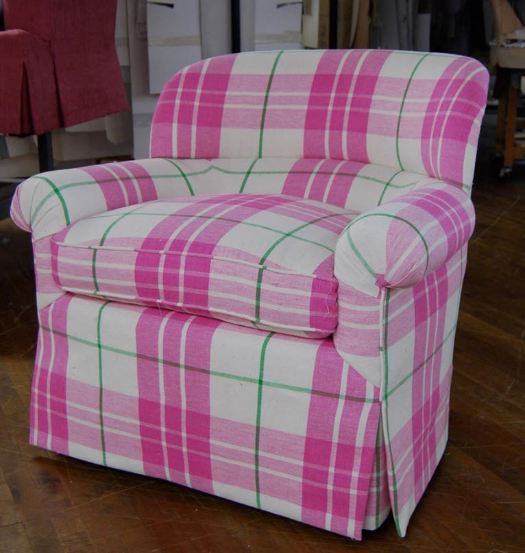 Saunders Plaid Pink Fabric