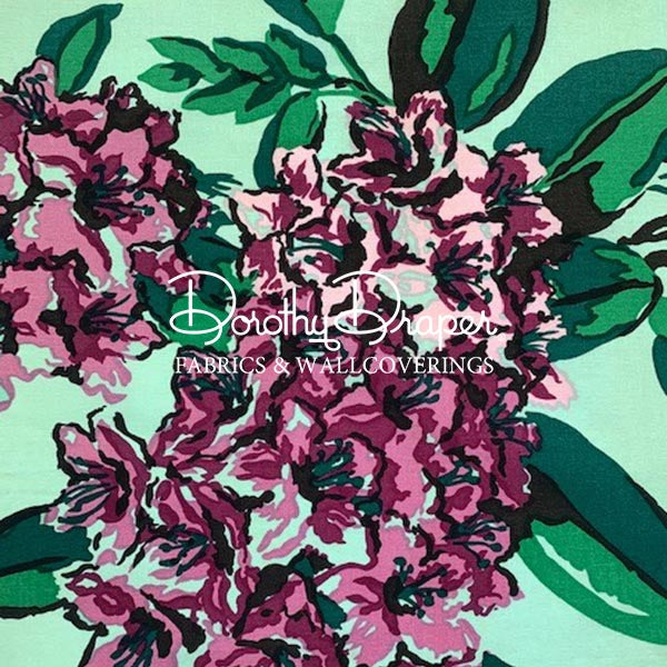 Rhododendron Mint Fabric