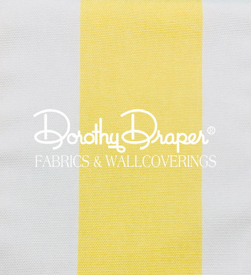 Draper Stripe Pale Yellow Fabric