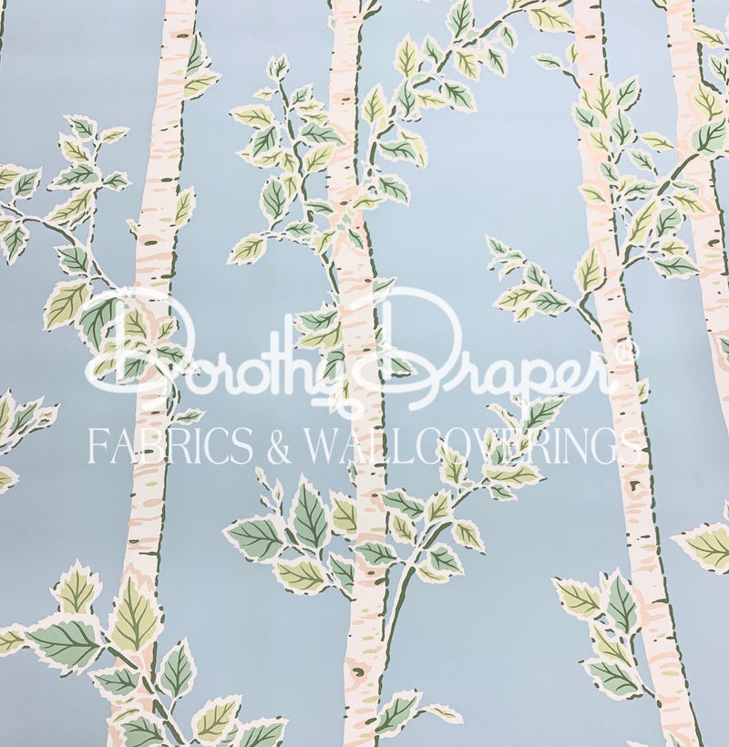 Birch Tree - Aqua Wallpaper