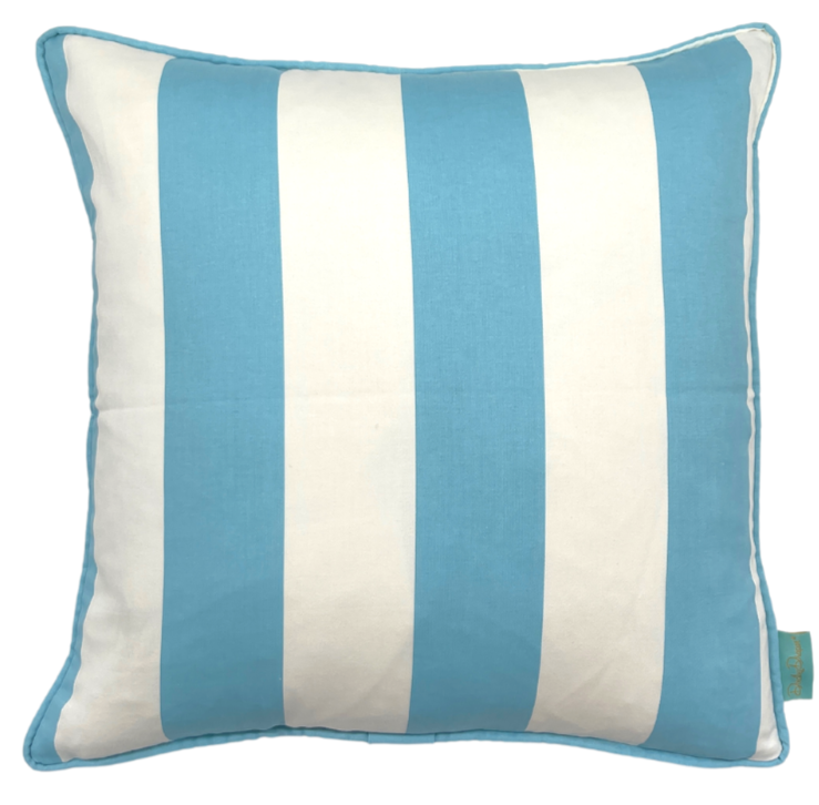 Throw Pillow~Draper Stripe in Aqua