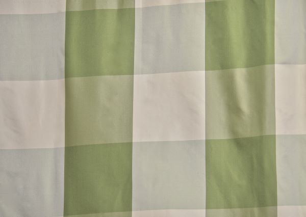 Grand Check Sage Green Taffata Silk Fabric
