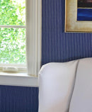 Windsor Stripe - Shoys Hanne Blue Wallpaper