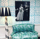 Robellini Embroidered Leaf - Aqua