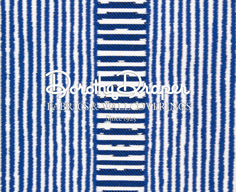 Lovango Beach Stripe Royal - Outdoor Contract Fabric