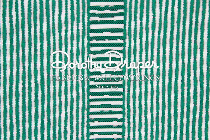 Lovango Beach Stripe Green- Outdoor Contract Fabric