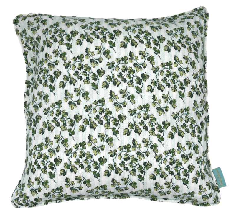 Throw Pillow~Oak Leaves in Green