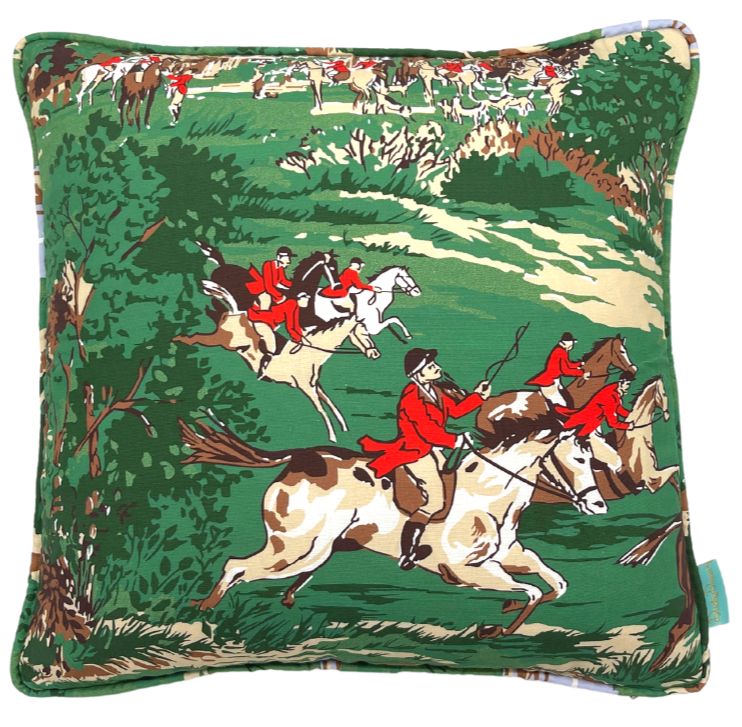 Throw Pillow~Tally Ho! in Field Green