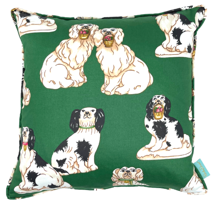 Throw Pillow~Francie and Grover in Green
