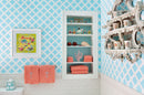 Palm Beach Trellis - Aqua Wallpaper