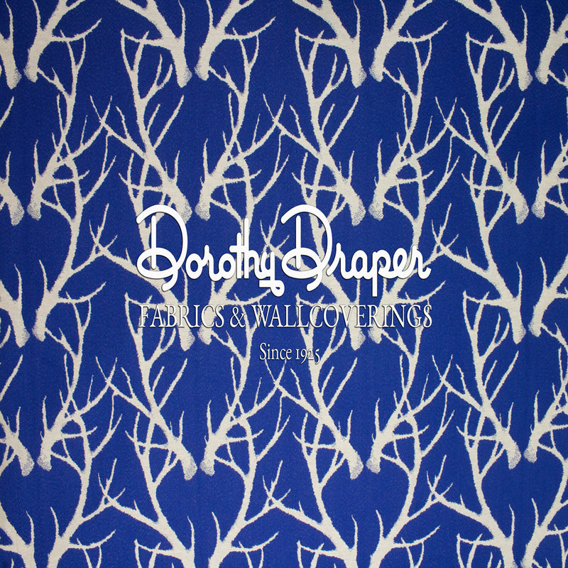 Antlers Royal Blue Fabric