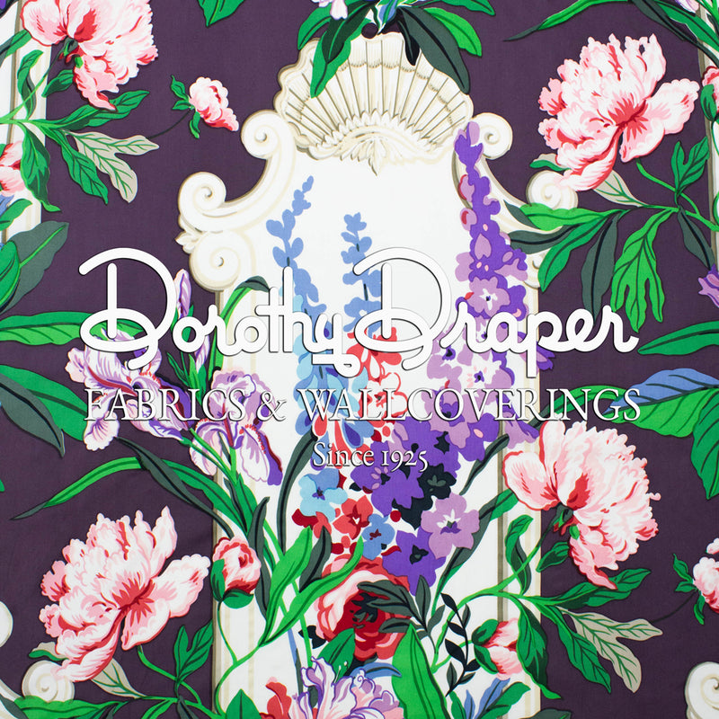 Baroque Bouquet Purple Fabric