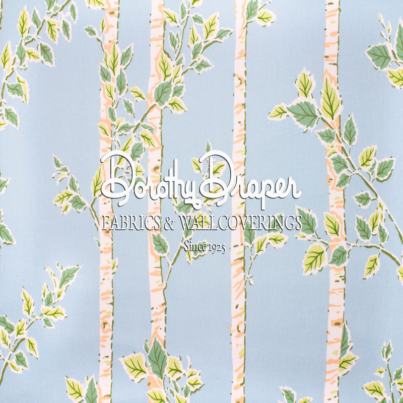 Birch Tree Aqua Fabric