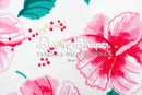 Hibiscus - Pink/White