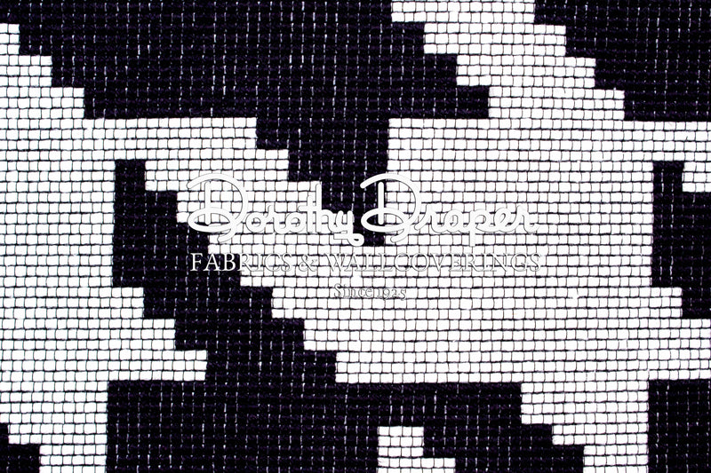 Houndstooth Black & White Fabric