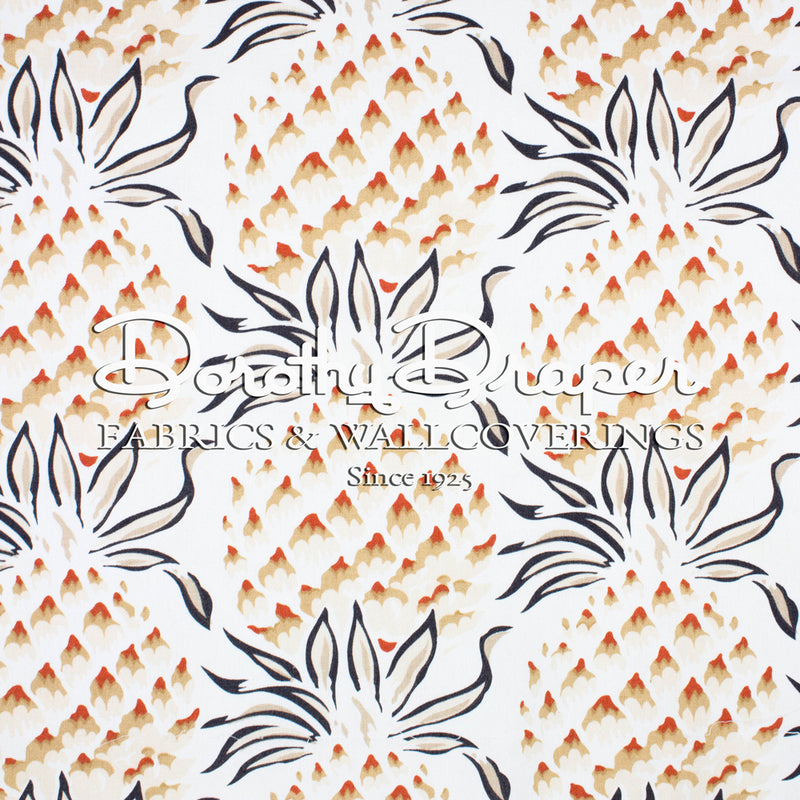 Lanai Pineapple Brown Fabric