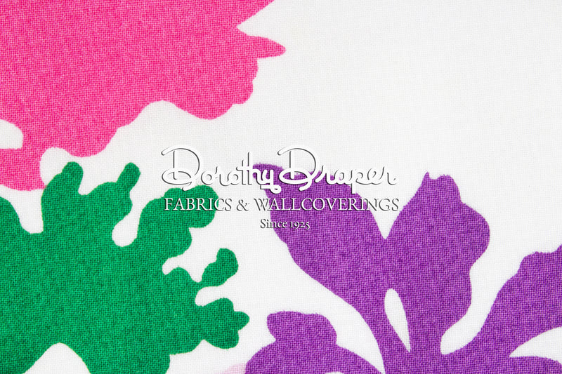 Les Fleures de Toulon Purple & White Fabric