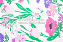 Les Fleures de Toulon - Purple/White Wallpaper