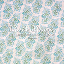 Marblehead Oak Leaf Blue & Green Fabric