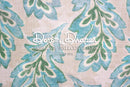 Marblehead Oak Leaf Blue & Green Fabric
