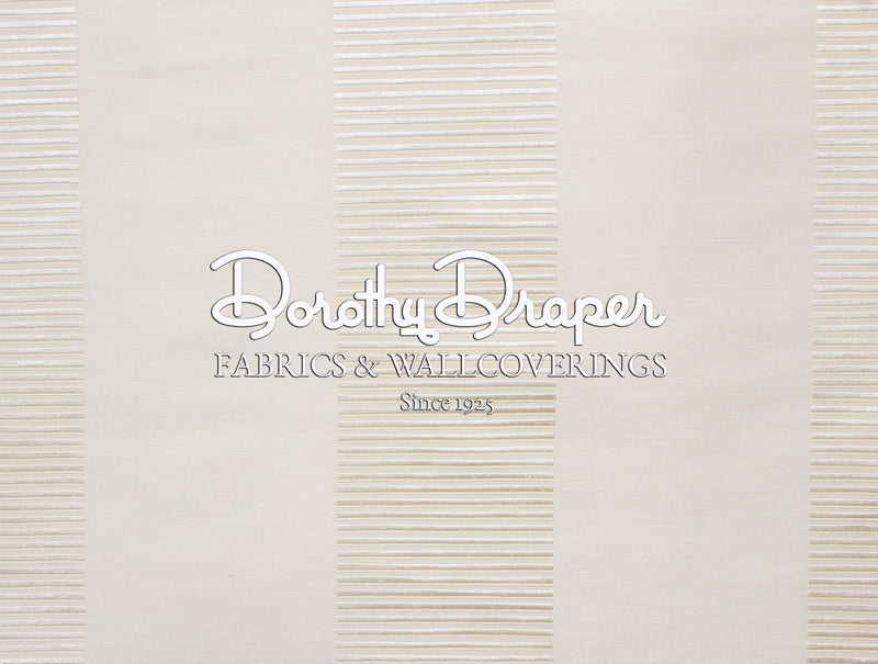 Park Silk Stripe Blanc Fabric