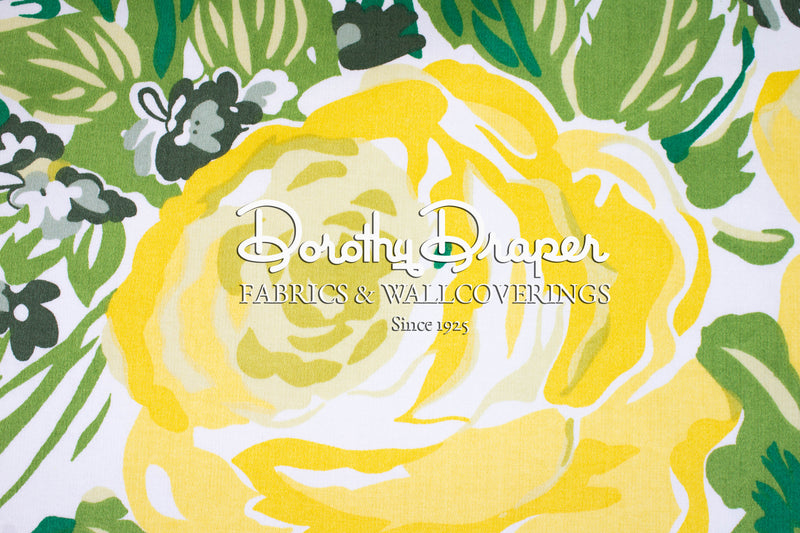 Princess Grace Rose Yellow Fabric