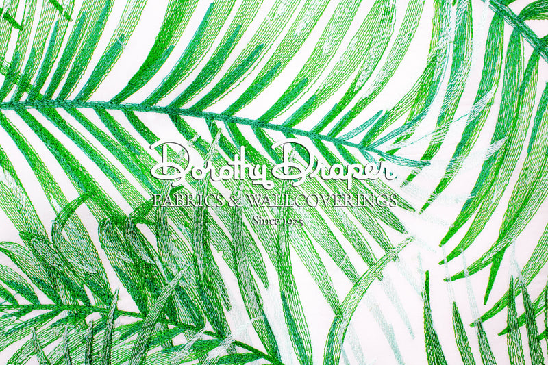 Robellini Embroidered Leaf - White
