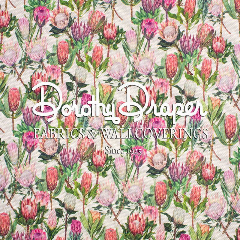 Scottish Field Fuchsia Fabric
