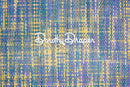 Swanson Chenille Blue & Yellow Fabric