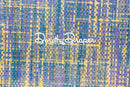 Swanson Chenille Blue & Yellow Fabric